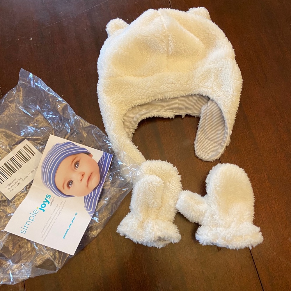 Cute Har Mitten Set 12-24mo